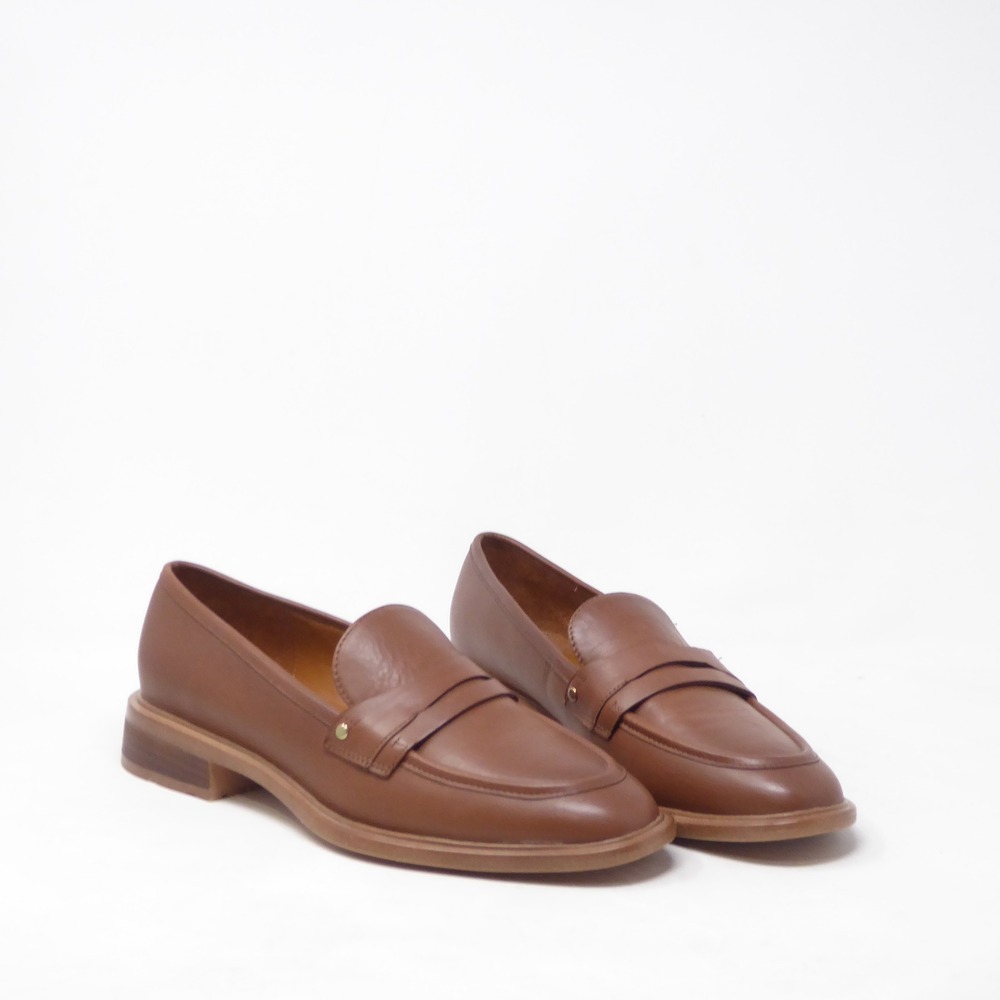 Franco Sarto Womens Loafers Brown Leather Edith Size 10M